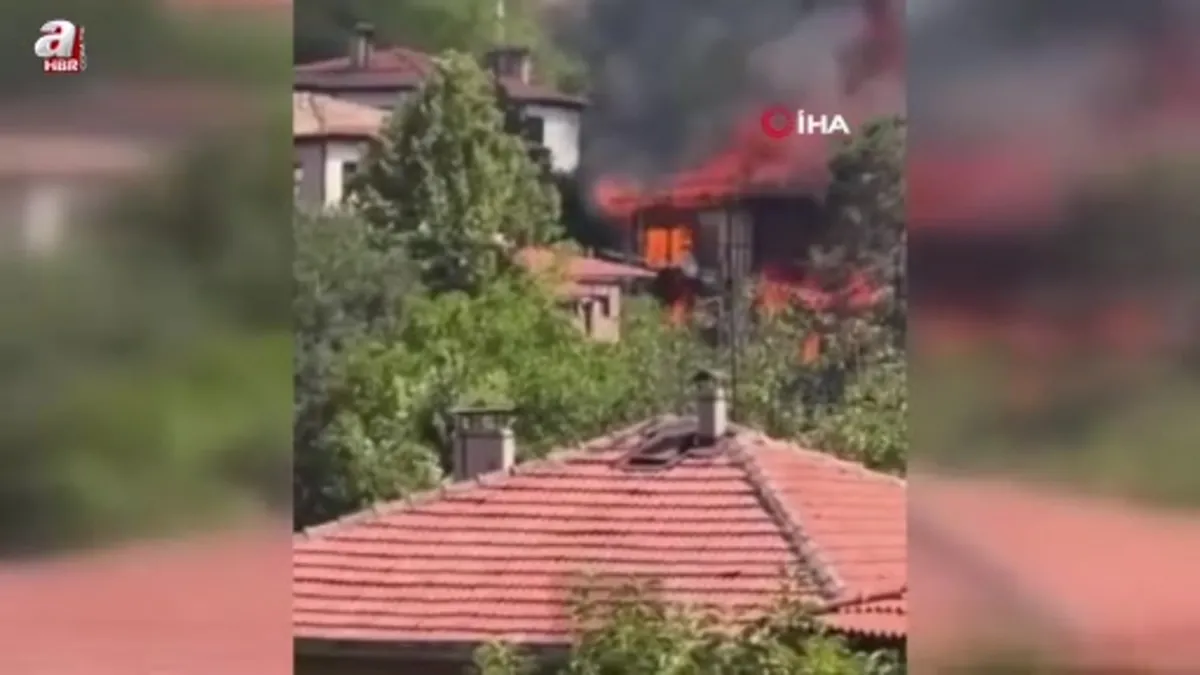 Karabük'te tarihi konakta yangın çıktı