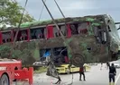 Çanakkalede yolcu otobüsü şarampole devrildi