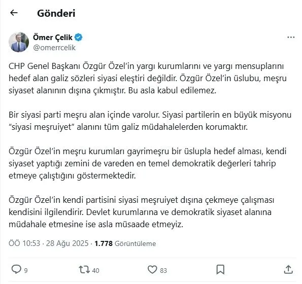 CHP’li Özel yine haddi aştı! Akın Gürlek’e yönelik skandal tehdit! Soruşturma başlatıldı