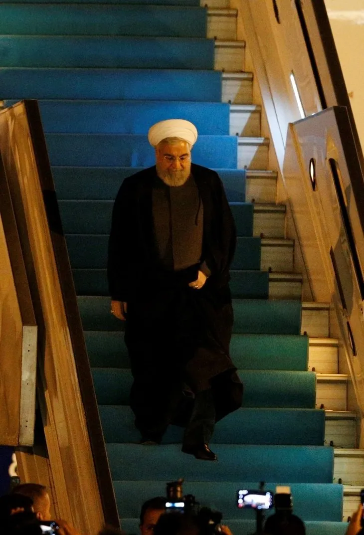 Son dakika: Hasan Ruhani Türkiye-Rusya Federasyonu-İran Üçlü Zirvesi için Ankara’da...