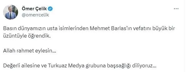 Sabah Gazetesi Başyazarı Mehmet Barlas 81 yaşında hayatını kaybetti