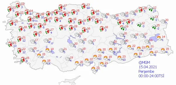 1618086108290.png Meteoroloji'den son dakika hava durumu uyarısı! Bu hafta hava nasıl olacak? Sağanak yağış geliyor! - 6