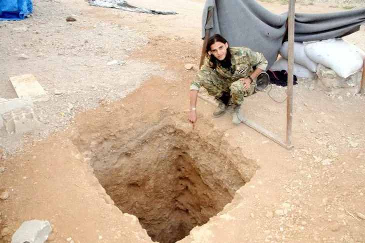 PKK/YPG’li teröristler Tel Abyad’ı köstebek yuvasına çevirmiş