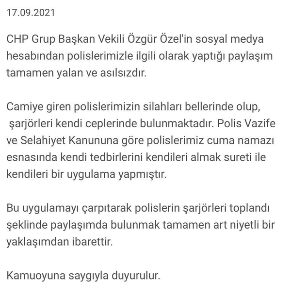 Son dakika: Mersin Valiliğinden CHP'li Özgür Özel'in polislerle ilgili paylaşımına tepki! "Yalan ve asılsız..." - 3