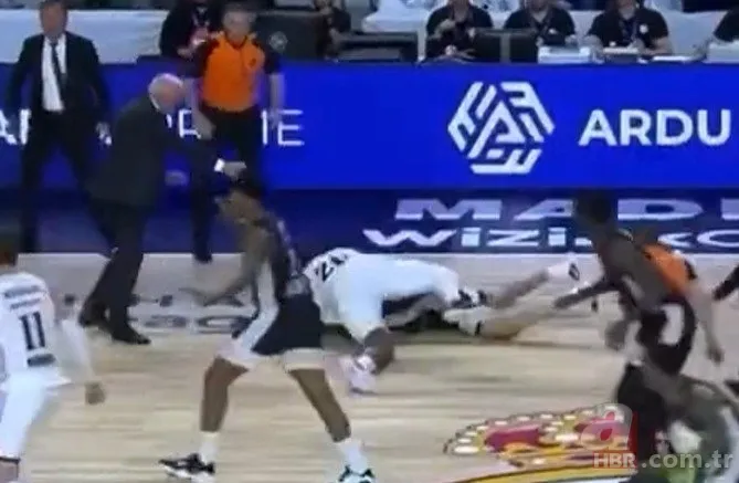 Basketbol maçı boks ringine döndü! Real Madrid-Partizan karşılaşmasında ortalık karıştı 10