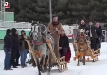 Erzurum'da atlı kızak heyecanı başladı