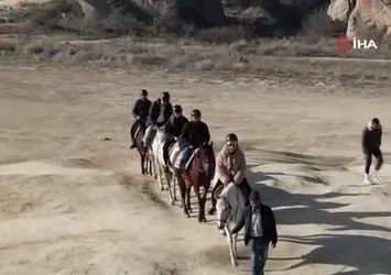 Kapadokya'da at turlarına ilgi artıyor