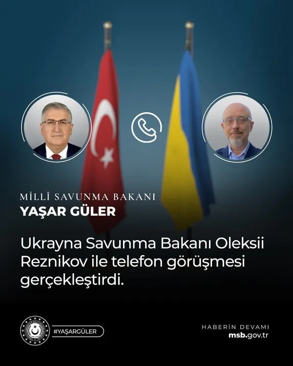 Bakan Yaşar Güler Ukrayna Savunma Bakanı Oleksii Reznikov ile görüştü! Tahıl Anlaşması ele alındı