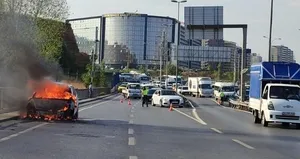 D-100 Karayolu’nda panik anlar!