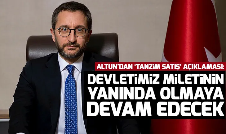 Fahrettin Altundan tanzim satış açıklaması