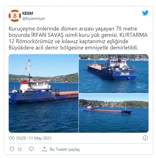 Son dakika: İstanbul Boğazı'nda faciadan dönüldü! 79 metrelik gemiye acil müdahale - 3