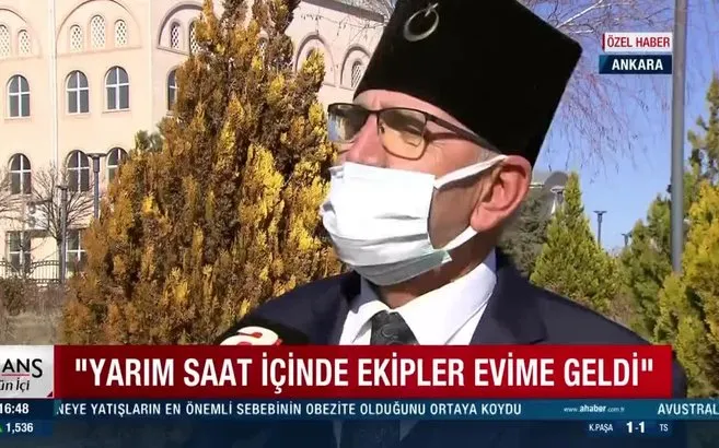Ο πατέρας του ήταν μάρτυρας, ο ίδιος ο βετεράνος Mehmet Erdoğmuş επικράτησε στον πόλεμο με τον Kovid-19