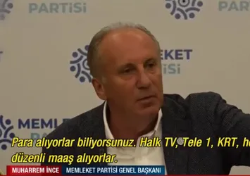 Muharrem İnce'den "düzenli maaş" iddiası! CHP’den maaş alan gazeteciler kim?