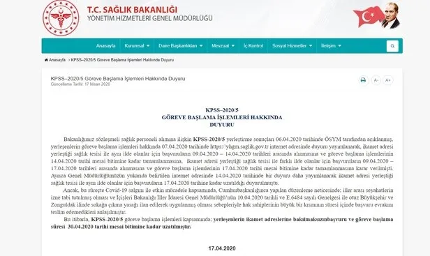 Son dakika: Sağlık Bakanlığı açıkladı: 18 bin sağlık personeli alımı başvuruları 30 Nisan’a kadar uzatıldı!