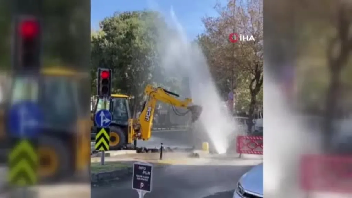 Bayrampaşa'da İSKİ borusu patladı!