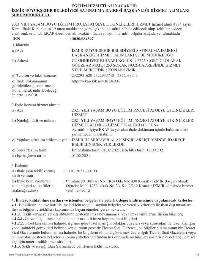 CHP’li İzmir Büyükşehir Belediyesi’nden Enver Aysever’e özel ihale