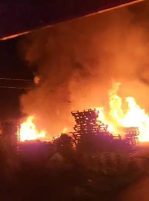 Yangın anından bir kare