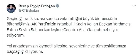 AK Parti’de acı kayıp! AK Parti İstanbul İl Kadın Kolları Başkan Yardımcısı Fatma Sevim Baltacı son yolculuğuna uğurlandı
