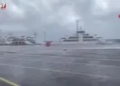 Yalova’daki fırtınadan çarpıcı görüntüler