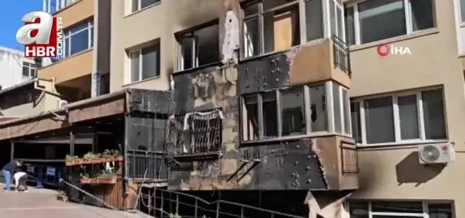 İstanbul Beşiktaş’ta 29 kişinin hayatını kaybettiği yangının izleri bina içinden görüntülendi