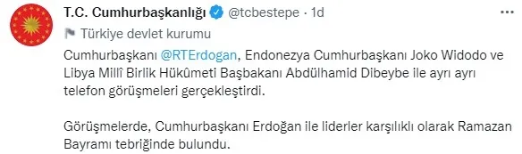 Başkan Erdoğan, Joko Widodo ve Abdülhamid Dibeybe ile görüştü