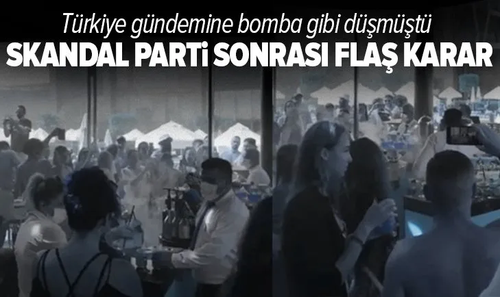 Türkiye'nin gündemine oturan skandal parti sonrası flaş gelişme: Kapatıldı
