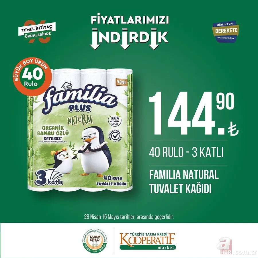 TARIM KREDİ MARKETlerinde indirimsiz ürün kalmadı! Ucuzluk başladı! Sucuk, Tereyağı, peynir, et, şeker, çay, tuvalet kağıdı... 14