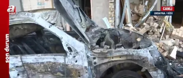 1647792352396.jpg A Haber Rusya'nın vurduğu Kiev'de sivillerin bölgesinde! Araçlar metal yığınına döndü! Emine Kavasoğlu bölgedeki son durumu paylaştı - 1