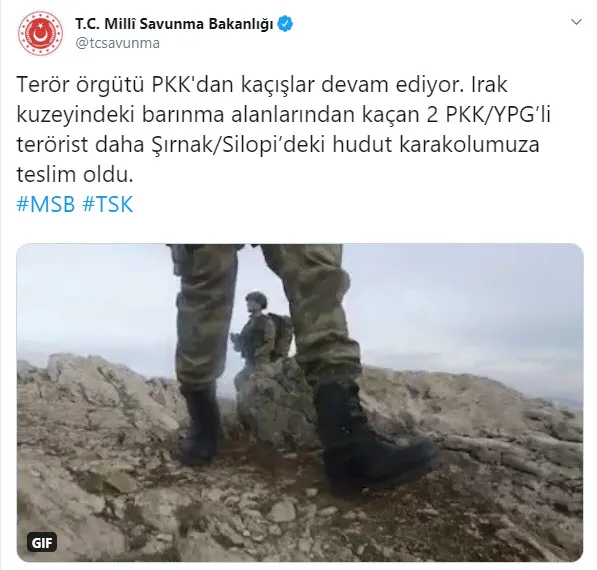 Son dakika: Terör örgütünde çözülmeler devam ediyor! 2 terörist teslim oldu - 1