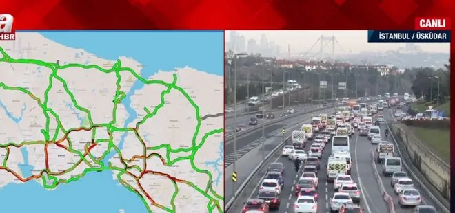Son dakika: İstanbul’da trafik yoğunluğu! İşte son durum