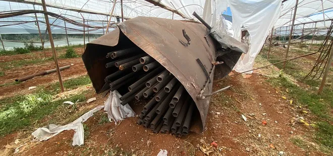 Facia patlamada fırın kazanı 300 metre uzaklıktaki seraya düştü! O anlar kameraya yansıdı