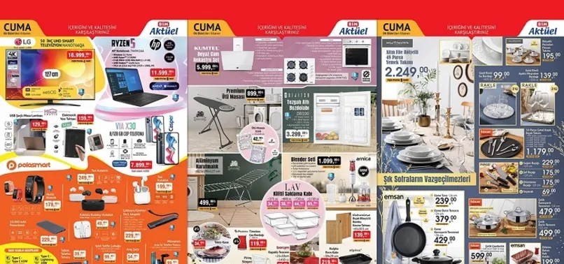 11 Ekim BİM aktüel ürünler kataloğu yayınlandı! BİM’de 59 TL’ye Yoğurt, 39,50 TL’ye un, 20 TL’ye Pilavlık Bulgur, 128 TL’ye tereyağı, 155 TL’ye Tost Peyniri satılıyor