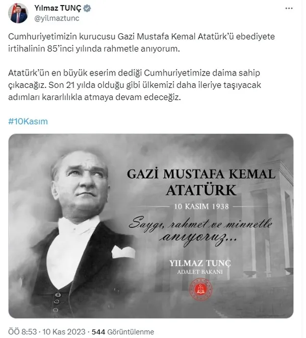 ataturkun-vefatinin-85-yildonumunde-baskan-erdogandan-anitkabire-ziyaret-1699595808685.jpg Atatürk’ün vefatının 85. yıldönümünde Başkan Erdoğan’dan Anıtkabir'e ziyaret: Türkiye'nin yükselişine kimse engel olamayacak - 14