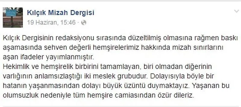 Hemşireleri kızdıran karikatür - 2