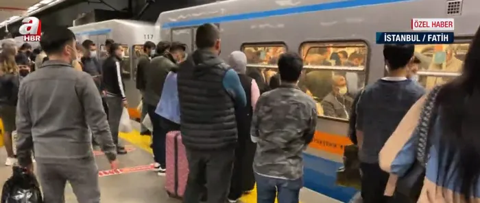 Son dakika: İstanbul'da metrolar tıklım tıklım! Sırt sırta yolculuk - 2