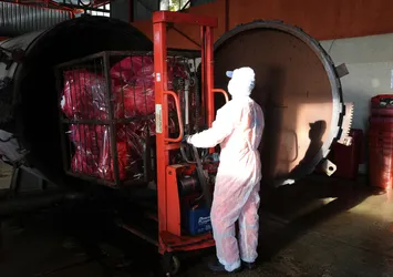 Korona hastalarından geriye kalan tıbbi atıklar böyle sterilize ediliyor!