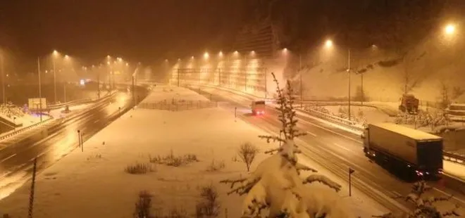 Bolu Dağı’nda yoğun kar yağışı