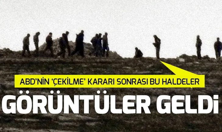 ABD’nin Suriye’den çekilme kararının ardından PKK/PYDli teröristler toplantı halindeyken görüntülendi