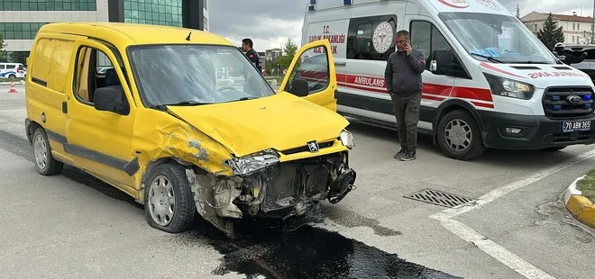 Karaman’da kavşakta kaza: 2 kişi yaralandı