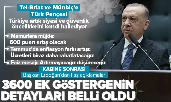 Erdoğan, 3600 ek gösterge detaylarını duyurdu