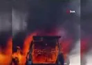 E-5’te hafif ticari araç alev alev yandı!