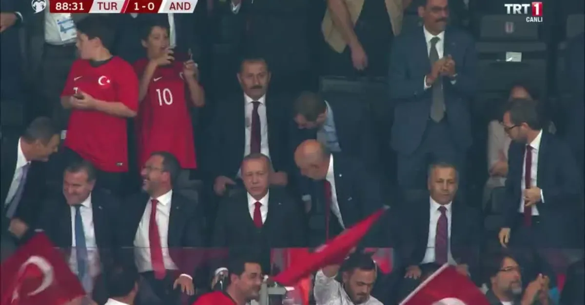Başkan Erdoğan gole böyle sevindi! Türkiye - Andorra...