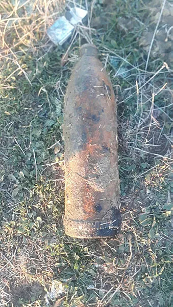 Edirne'de Balkan savaşlarından kalan top mermisi bulundu - 1