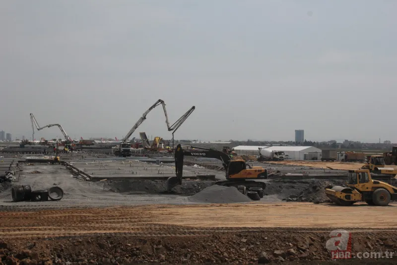Başkan Erdoğan duyurmuştu! Atatürk Havalimanı'nda başlayan çalışmalar havadan görüntülendi 16