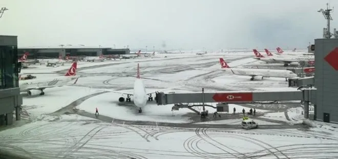 Son dakika: Hava trafiğine kar engeli! Bugün uçuşu olanlar dikkat: THY 484 seferini iptal etti