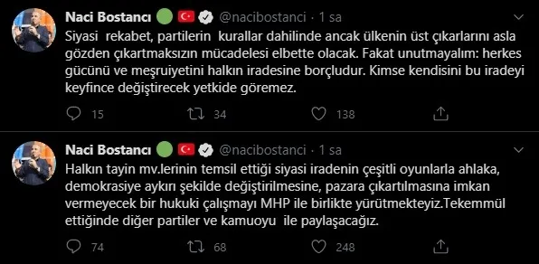 Kiralık vekil skandalına karşı AK Parti ve MHP’den önemli çalışma