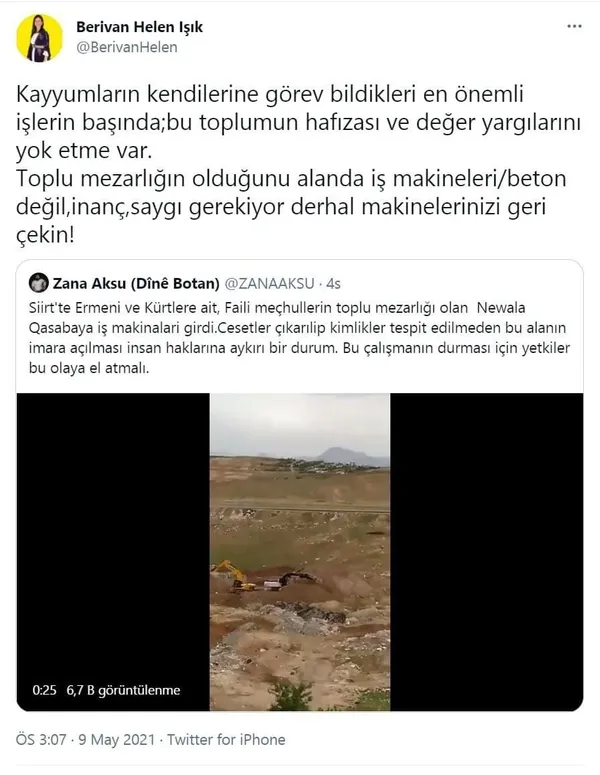 HDP’li vekillerin toplu mezar dedikleri yerde hurda çıkarma işi çıktı!