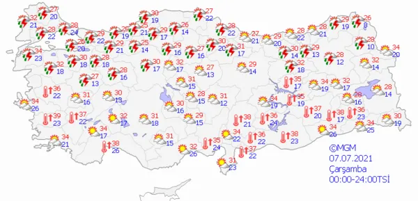 1625327735035.png Son dakika: Meteoroloji Genel Müdürlüğünden çok sayıda ile sağanak yağış uyarısı! Yağışlar ne zaman sona erecek? 5 günlük hava durumu - 7