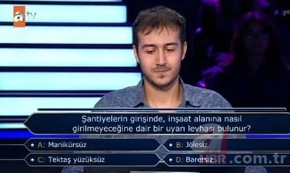 Milyoner'de heyecan dolu anlar! Duhan Başar Ahmedoğlu 1 milyon TL'lik soruyu açtırdı | İşte o sorunun cevabı 11