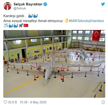 Selçuk Bayraktar Twitter’dan açıkladı: Kardeş geldi